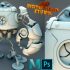Modeling and Rendering a Robot in Maya 2020